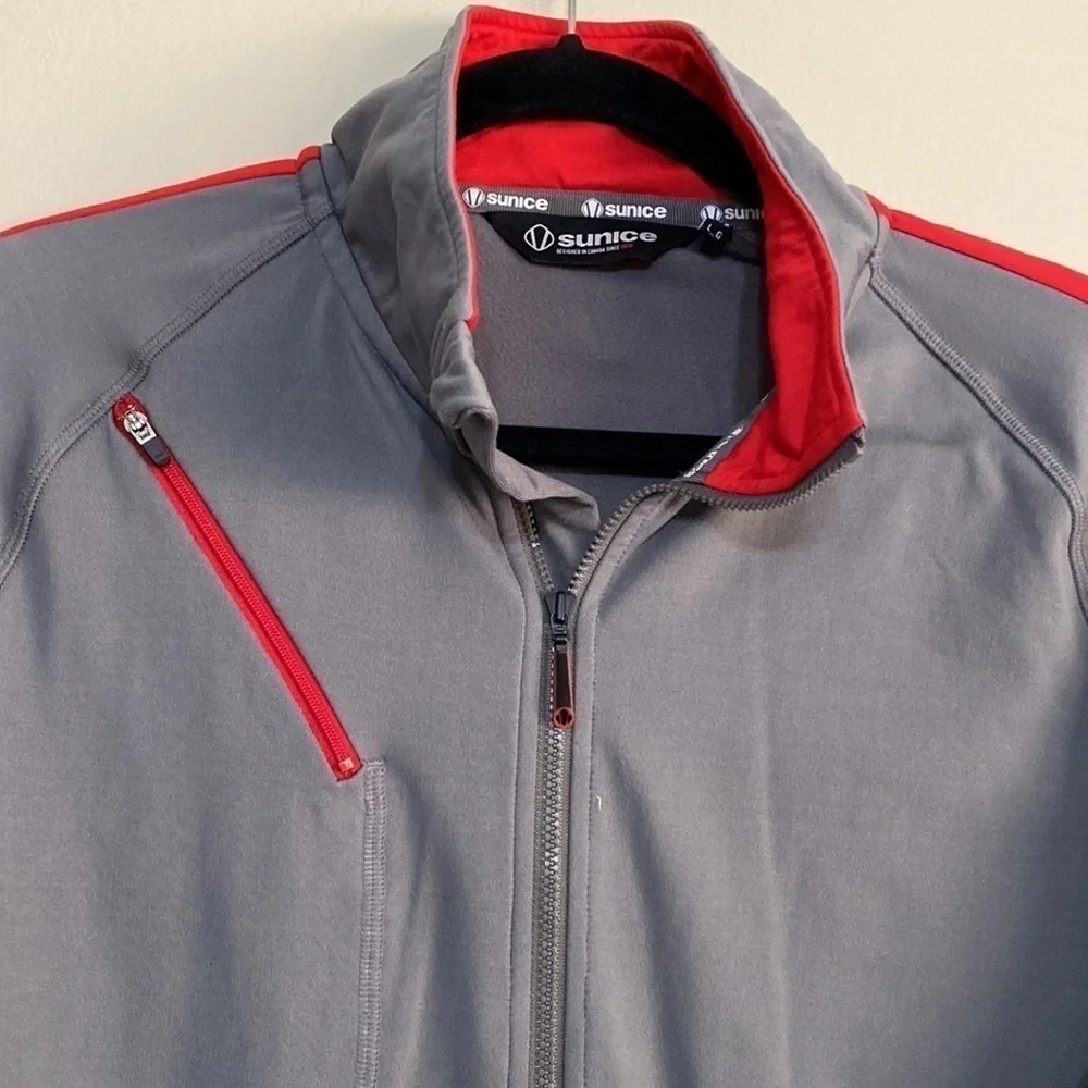 Sunice jacket sweater men size L zip down Outdoor Camp Hiking Training